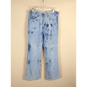 Vintage Orange Tab Levi's 20517 Bleached Acid Wash 1980s Jeans